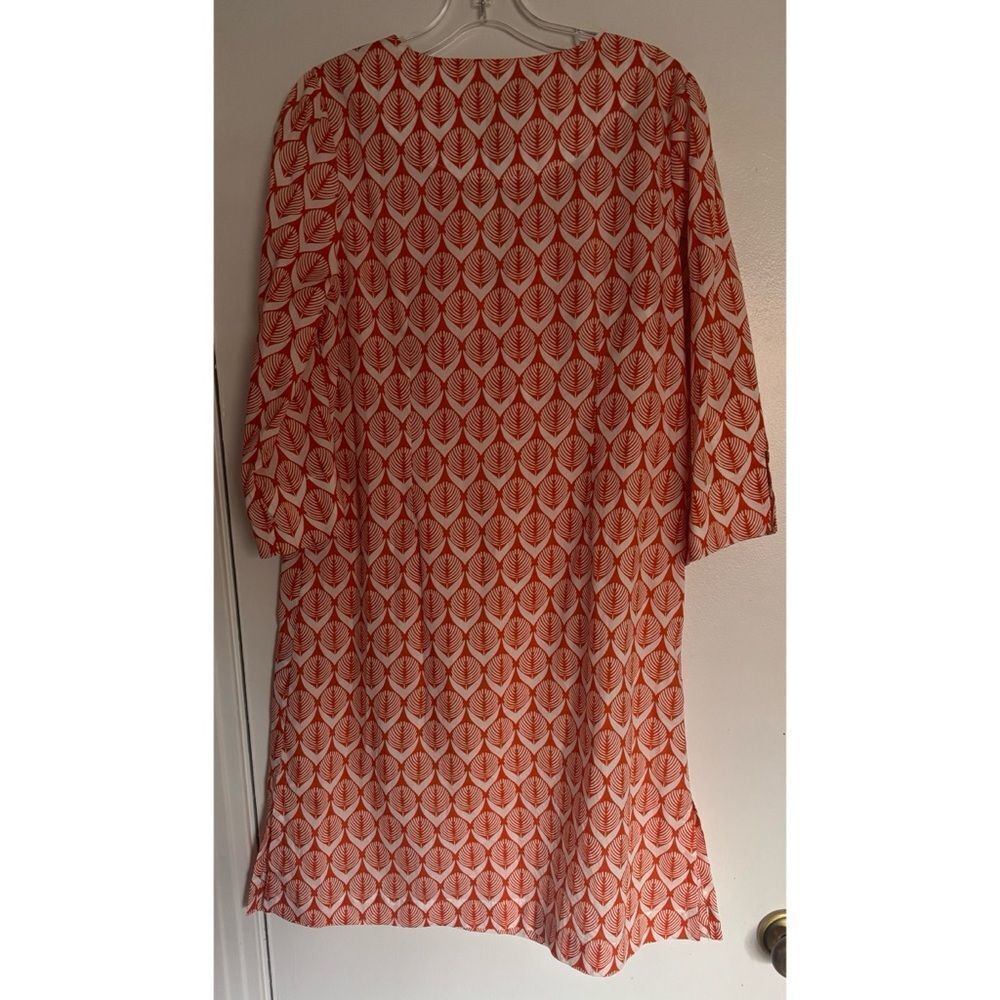 Lesley Evers Danish Flower Cotton Tunic Dress Size M ~ Pristine — image 4 of 7